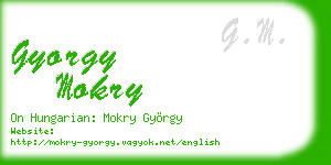 gyorgy mokry business card